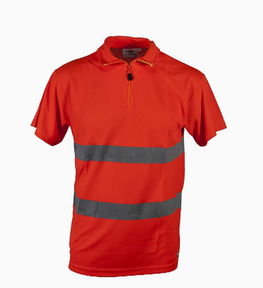 Polo SIR MISTRAL manica corta poliestere/cotone arancio